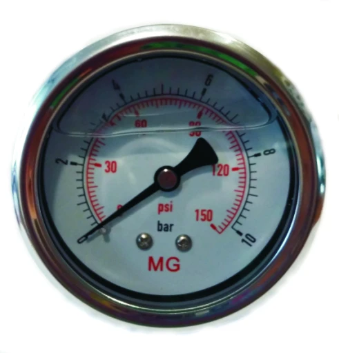 Glycerin pressure gauge 42mm rear 0-150psi 0-10 bar PT 1/8"