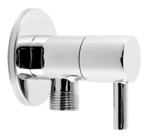 Ceramic angle valve with metal lever, 3/8" cap