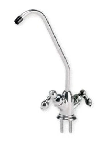 Ceramic double chrome dispensing tap