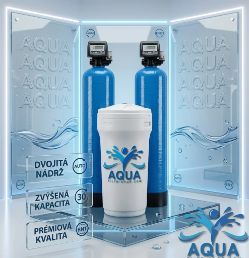 Aquafiltr AUTOTROL TWIN 30 – dvojitý automatický změkčovač vody pro nepřetržitou dodávku měkké vody, přímé pití a vaření po filtraci